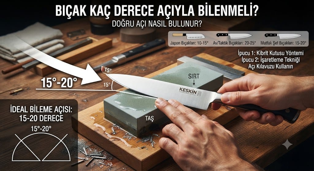 Bıçak Kaç Derece Açıyla Bilenmeli? Doğru Bileme Açısı Nasıl Bulunur?