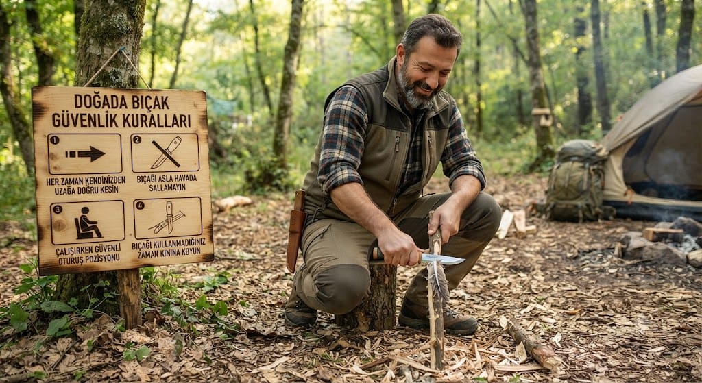 Doğada ve Kampta Bıçak Kullanırken Hayat Kurtaran Güvenlik Kuralları