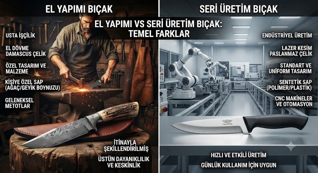El Yapımı ve Seri Üretim Bıçaklar Arasındaki Temel Farklar Nelerdir?