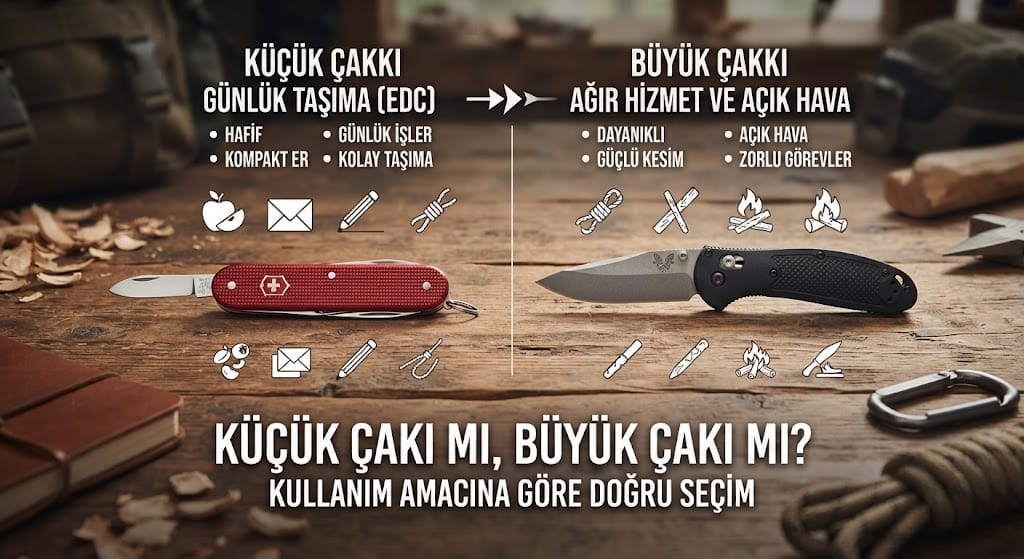 Küçük Çakı mı Büyük Çakı mı? Kullanım Amacına Göre Doğru Seçim