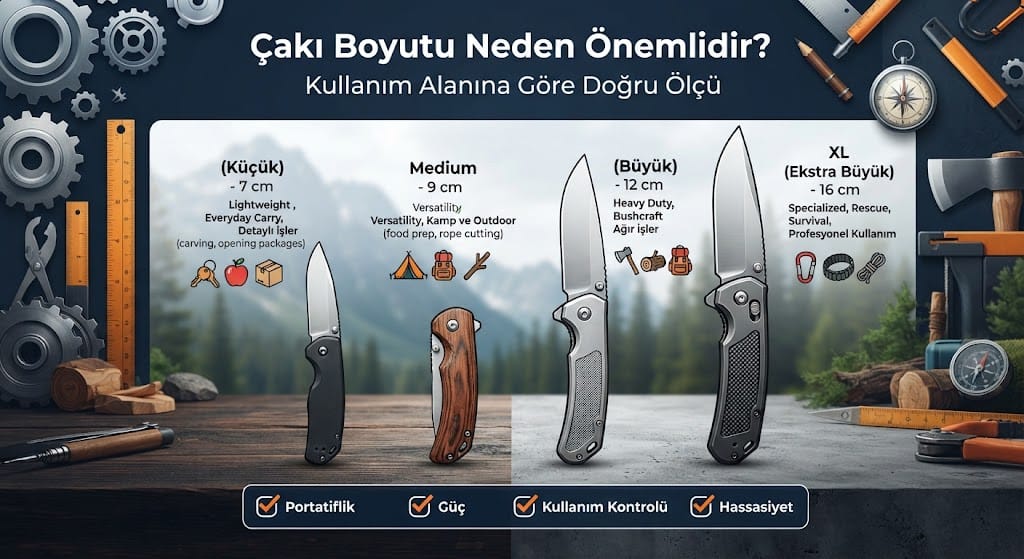 Çakı Boyutu Neden Önemlidir? Kullanım Alanına Göre Doğru Ölçü