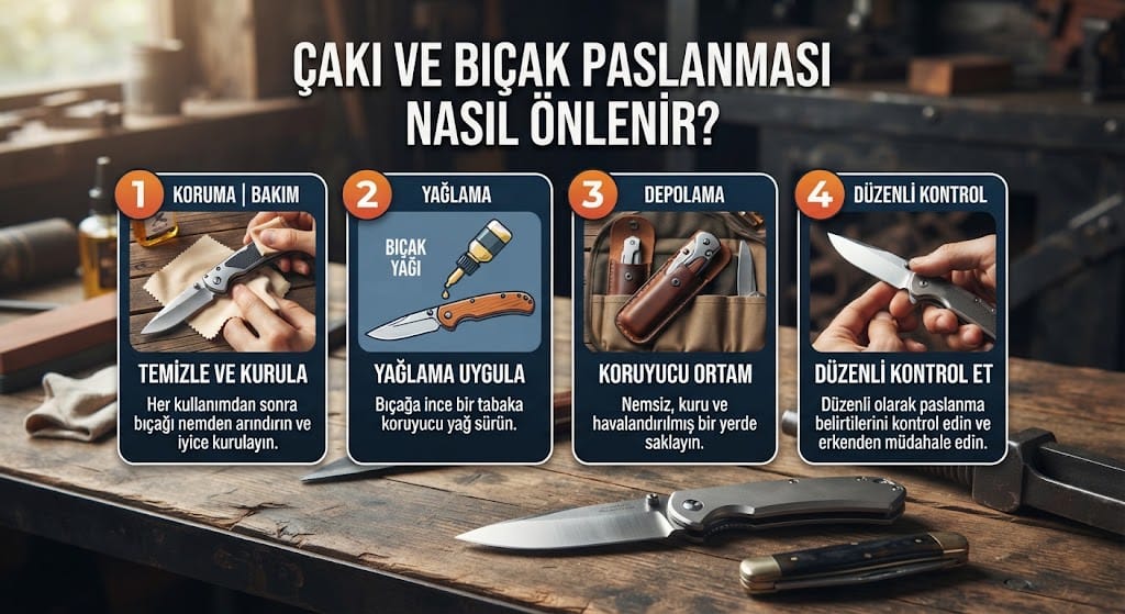 Çakı ve Bıçak Paslanması Nasıl Önlenir?